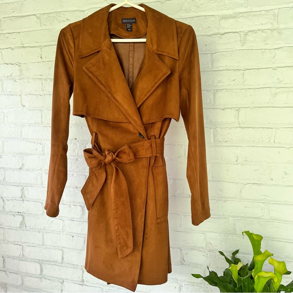 AMARYLLIS Faux Suede Trench - Picture 2 of 10